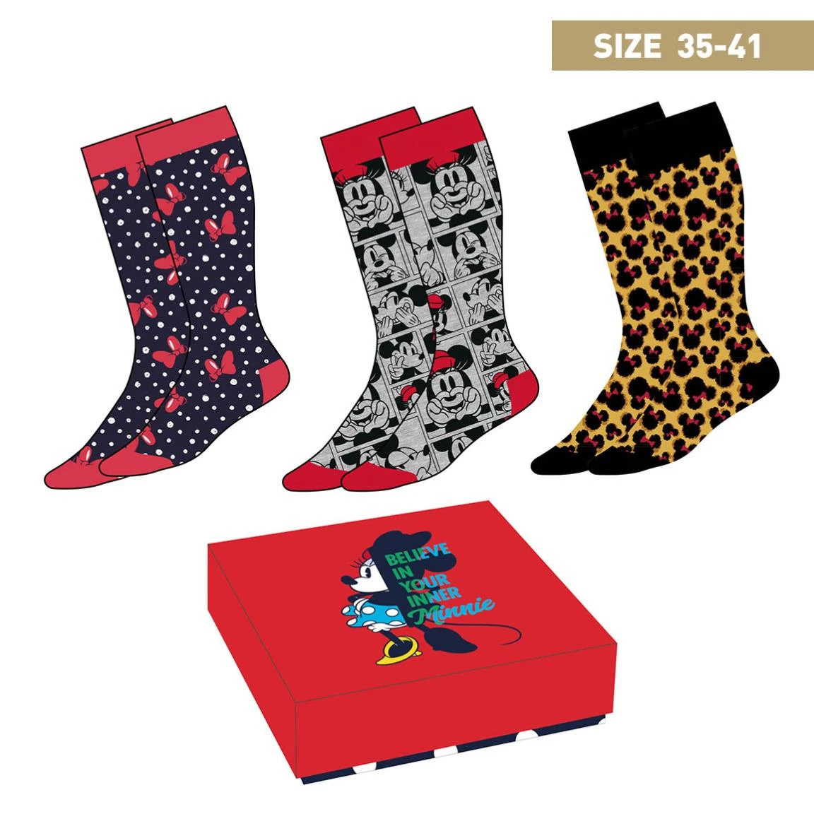 Cerda MINNIE MOUSE - Pack De 3 Paires De Chaussettes (P35-41) 1 Cerda MINNIE MOUSE - Pack De 3 Paires De Chaussettes (P35-41)