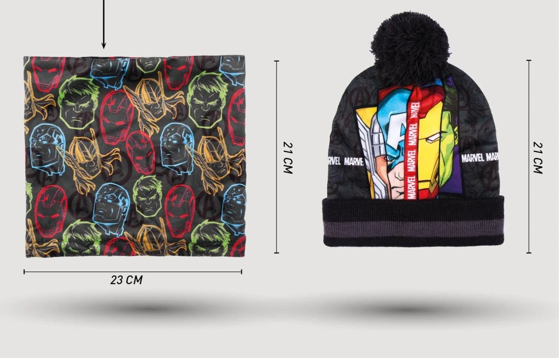 Cerda AVENGERS - Set Bonnet Pompon + Gants + Tour De Cou - 3Pc Enfant 5 Cerda AVENGERS - Set Bonnet Pompon + Gants + Tour De Cou - 3Pc Enfant – Image 5