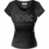AC/DC - T-Shirt Ladies Acid Wash - Back In Black (XL)