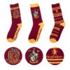 Cinereplicas HARRY POTTER - Lot 3 Paires - Chaussettes - Gryffondor - Taille 35-45