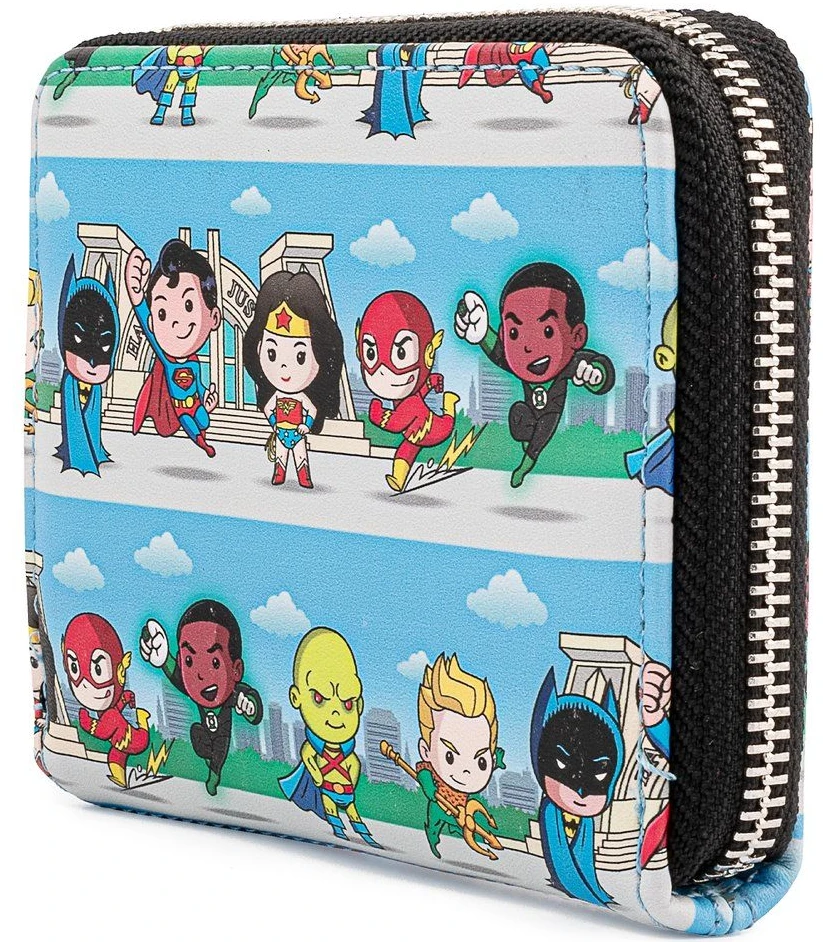 DC COMICS - Chibi Superheroes - Portefeuille LoungeFly '13x10' 1 DC COMICS - Chibi Superheroes - Portefeuille LoungeFly '13x10'
