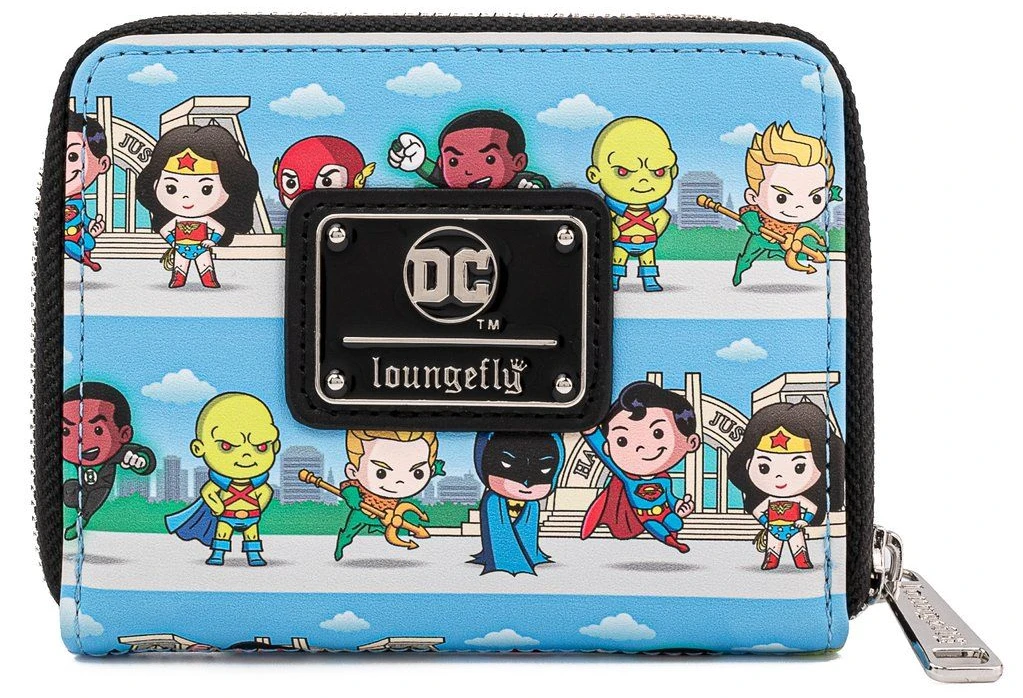 DC COMICS - Chibi Superheroes - Portefeuille LoungeFly '13x10' 2 DC COMICS - Chibi Superheroes - Portefeuille LoungeFly '13x10' – Image 2