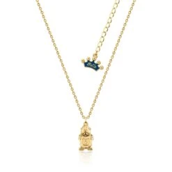 BEAUTY & THE BEAST - Cogsworth Junior Necklace 'Gold Plated'