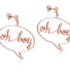 DISNEY MICKEY MOUSE - Oh Boy Earrings 'Rose Gold Plated'