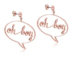 DISNEY MICKEY MOUSE - Oh Boy Earrings 'Rose Gold Plated'