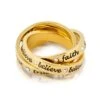 DISNEY TINKER BELL - Interlocking Ring 'Gold Plated' (Size 6)