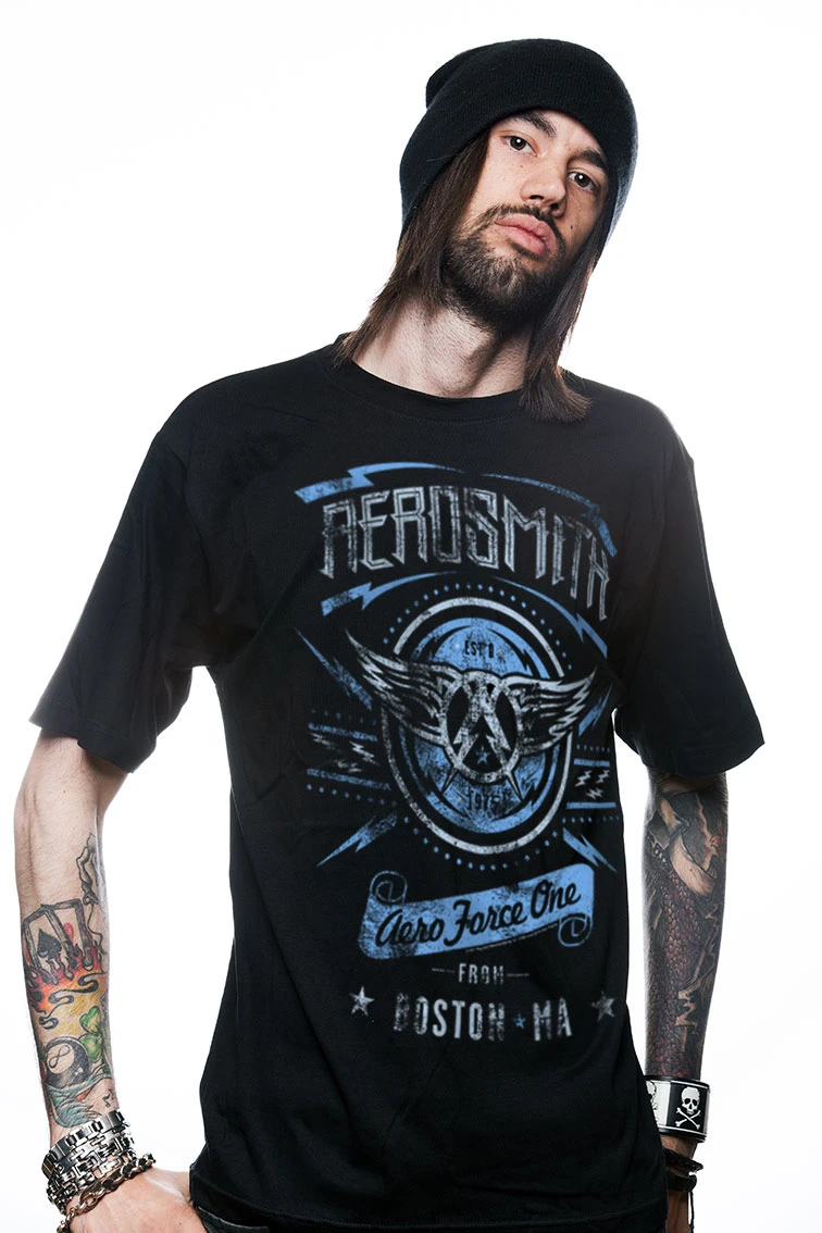 AEROSMITH - T-Shirt Aero Force One Distressed (L) 3 AEROSMITH - T-Shirt Aero Force One Distressed (L) – Image 3