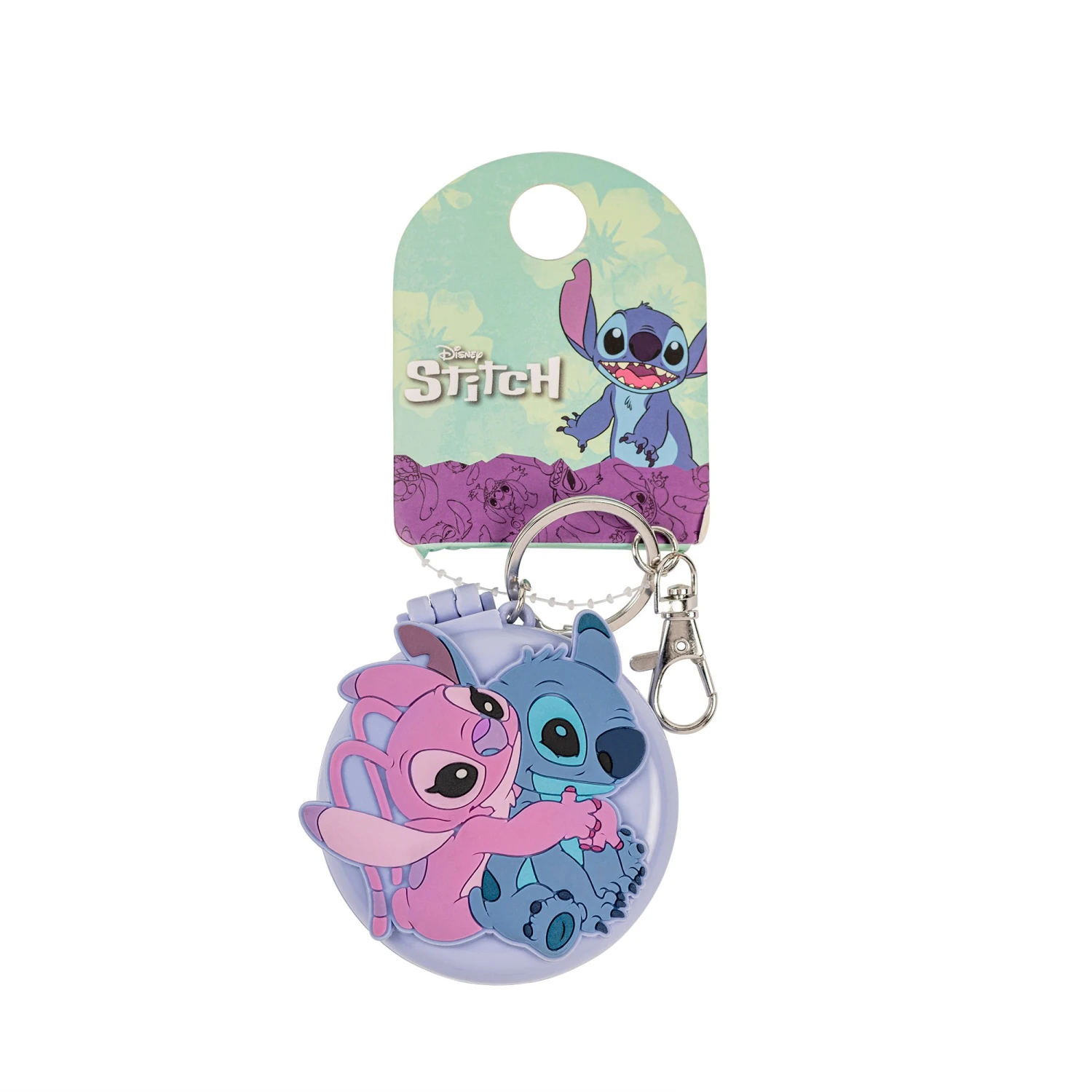 STITCH & ANGEL - Compact Brosse à Cheveux & Miroir En Porte-Clé 3 STITCH & ANGEL - Compact Brosse à Cheveux & Miroir En Porte-Clé – Image 3
