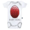 GAME OF THRONES - Body Bébé - Baby Is Here - Rouge (3-6 Mois)