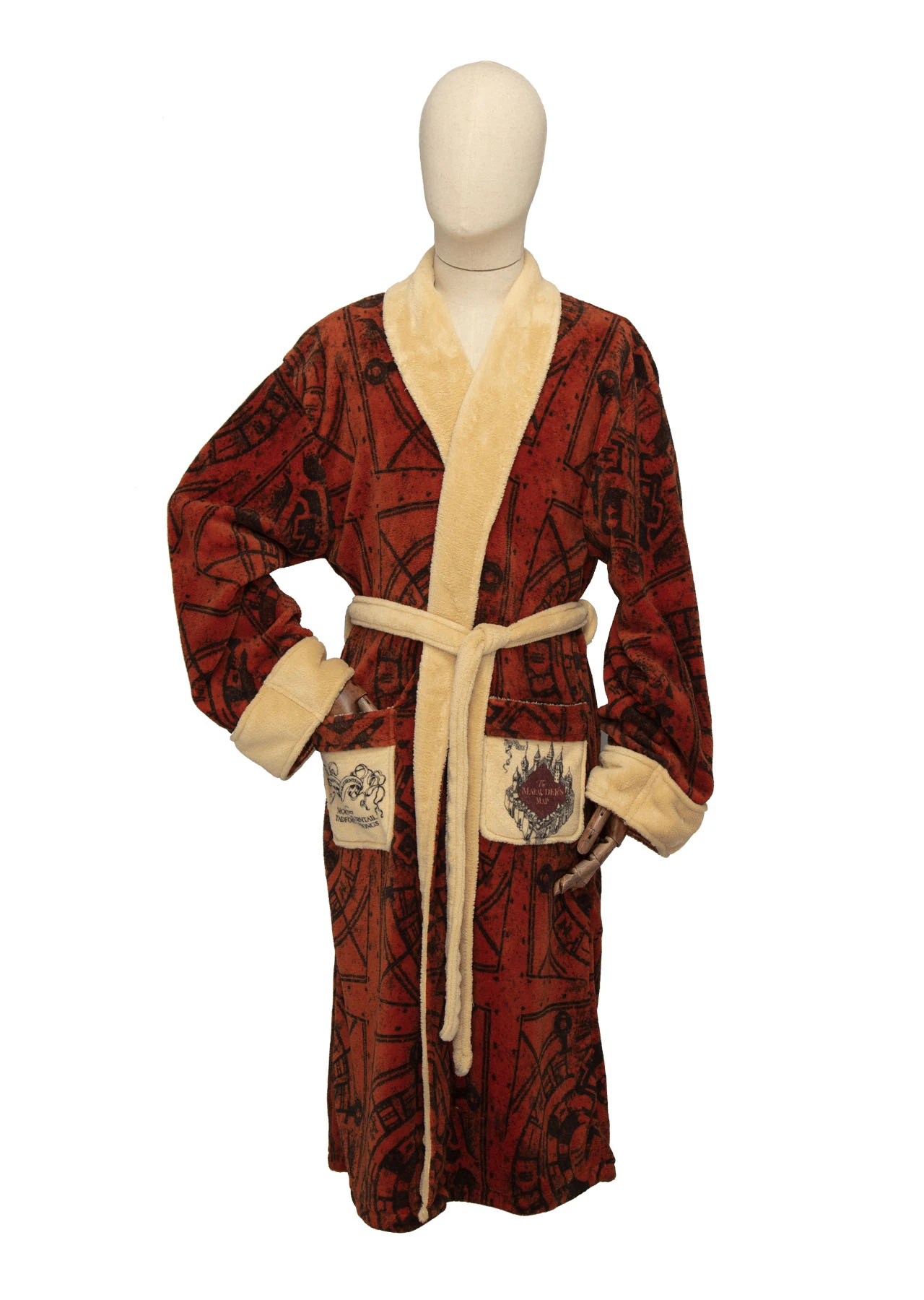 HARRY POTTER - Carte Du Maraudeur - Peignoir Adulte 1 HARRY POTTER - Carte Du Maraudeur - Peignoir Adulte