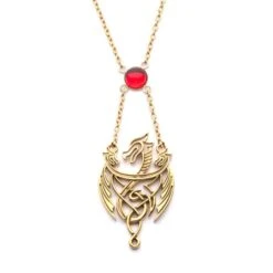 HOUSE OF THE DRAGONS - 3 Dragons - Collier Pendentif Avec Pierre