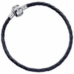 HARRY POTTER - Bracelet Fantaisie Cuir Noir - 18cm