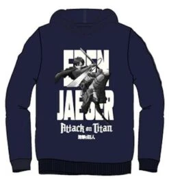 ATTACK ON TITAN - Sweat Capuche Eren Jeager Navy 140cm / 10 Ans