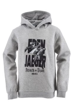 ATTACK ON TITAN - Sweat Capuche Eren Jeager Grey 140cm / 10 Ans