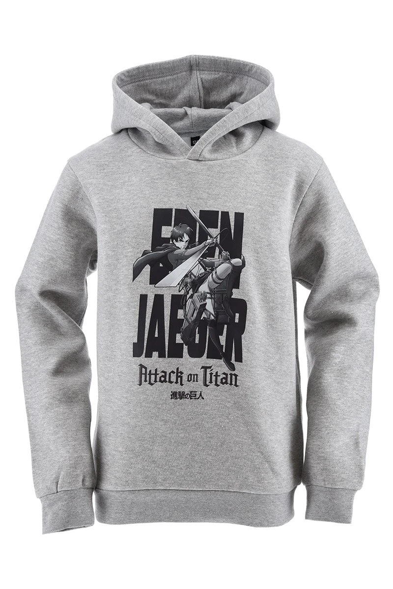 ATTACK ON TITAN - Sweat Capuche Eren Jeager Grey 140cm / 10 Ans 1 ATTACK ON TITAN - Sweat Capuche Eren Jeager Grey 140cm / 10 Ans