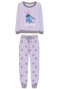 DISNEY- Pyjama Hiver Long Stitch Style Pastel Lilac (XS)