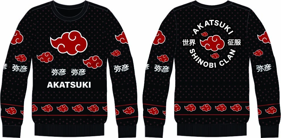 NARUTO - Akatsuki - Pull De Noël Homme (S) 1 NARUTO - Akatsuki - Pull De Noël Homme (S)