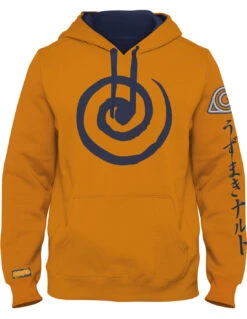 NARUTO - Sweat à Capuche - Naruto Logo Orange (S)