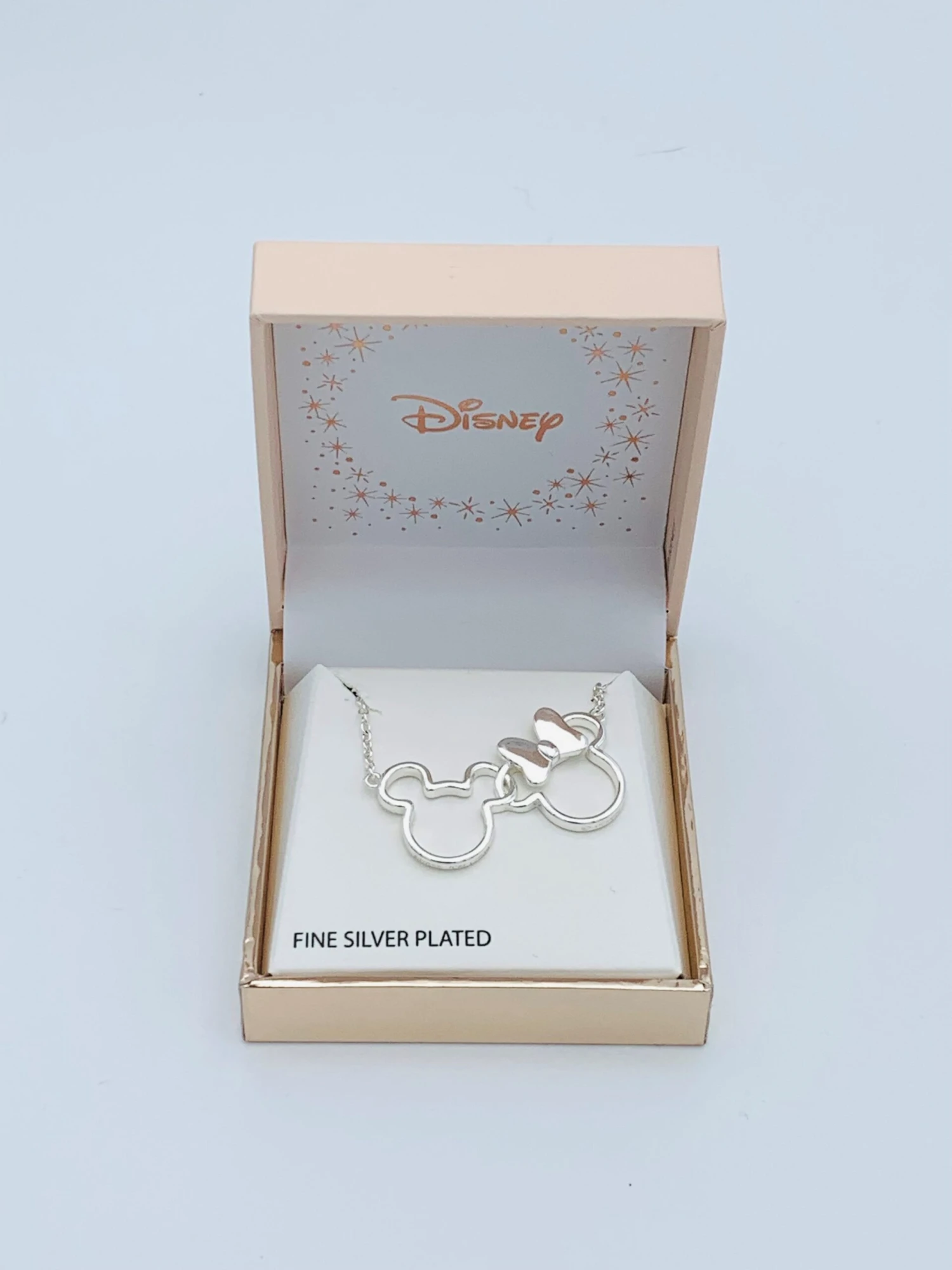 MINNIE + MICKEY - Collier En Laiton Plaqué Argent 1 MINNIE + MICKEY - Collier En Laiton Plaqué Argent