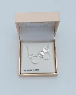 MINNIE + MICKEY - Collier En Laiton Plaqué Argent 5 MINNIE + MICKEY - Collier En Laiton Plaqué Argent -Homme & Co Soldes Boutique FIGNF00287SL 18 3