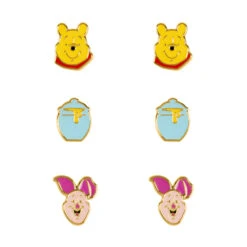 WINNIE L'OURSON - 3 Paires De Clous D'Oreilles - Laiton Plaqué -Homme & Co Soldes Boutique FIGSF00469YL 5