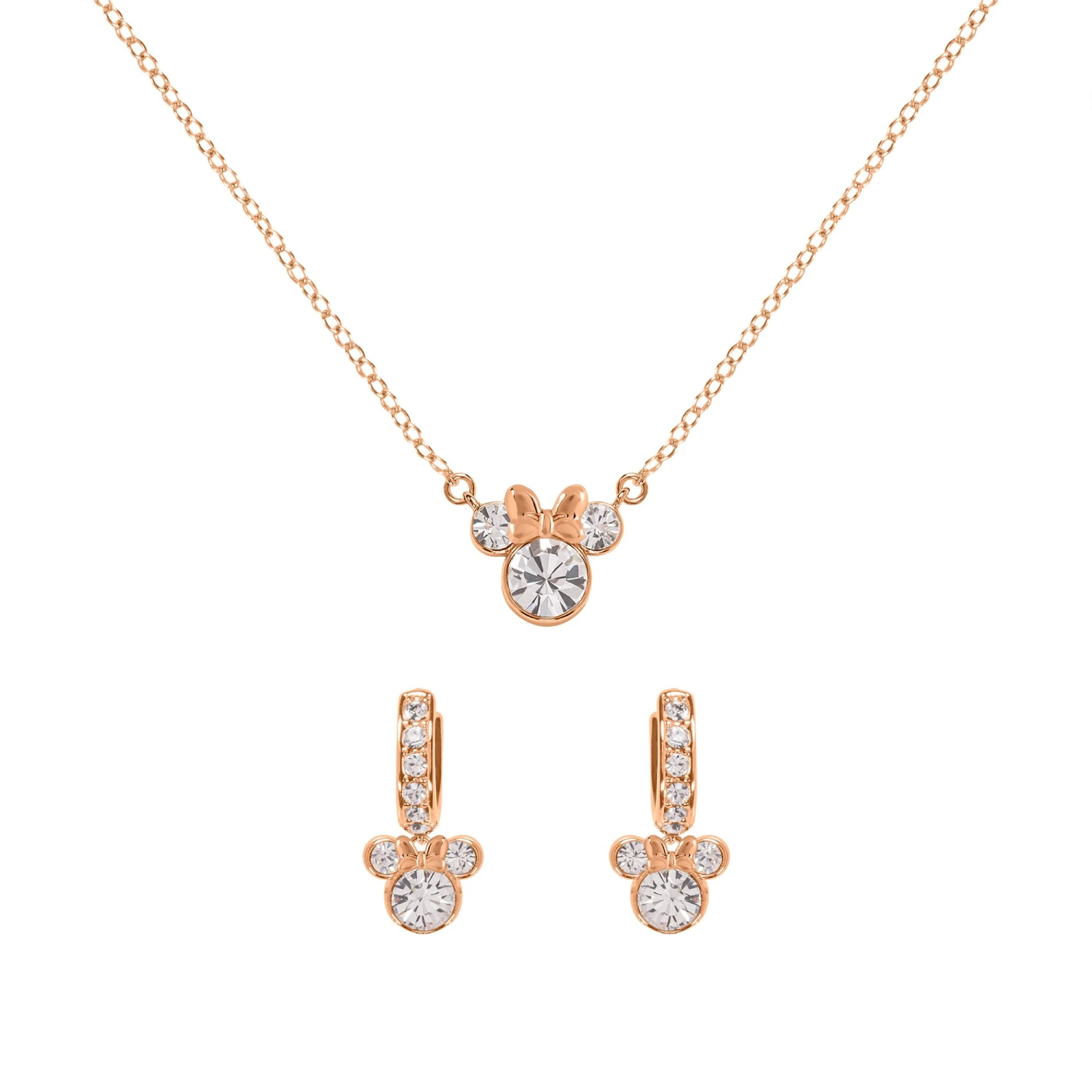 MINNIE -Set Maman & Fille- Collier + Boucles En Laiton Plaqué Argent 2 MINNIE -Set Maman & Fille- Collier + Boucles En Laiton Plaqué Argent – Image 2