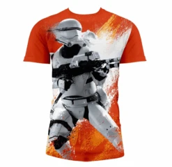 STAR WARS 7 - T-Shirt Flame Trooper FULL PRINT Orange (S)