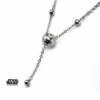 STAR WARS - Woman's Stainless Steel 3D Death Star Necklace