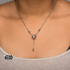 STAR WARS - Woman's Stainless Steel 3D Death Star Necklace -Homme & Co Soldes Boutique FIGSWDSPNK03 3