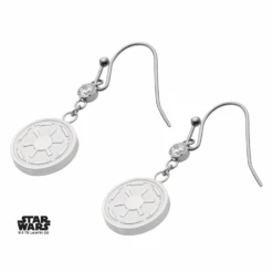 STAR WARS - Women's Stainless Steel Empire Symbol Hook Dangle Earrings