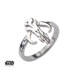 STAR WARS - Women's Stainless Steel Mandalorian Sym Cut Ring - Size 6 -Homme & Co Soldes Boutique FIGSWMSFR02 3