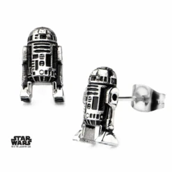 STAR WARS - Stainless Steel R2D2 3D Cast Stud Earrings