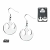 STAR WARS - Women's Stainless Steel Rebel Symbol Hook Dangle Earrings