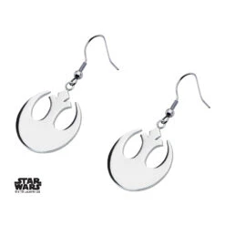 STAR WARS - Women's Stainless Steel Rebel Symbol Hook Dangle Earrings -Homme & Co Soldes Boutique FIGSWRSER01 4
