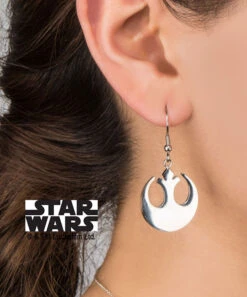 STAR WARS - Women's Stainless Steel Rebel Symbol Hook Dangle Earrings -Homme & Co Soldes Boutique FIGSWRSER01 6