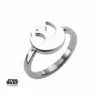STAR WARS - Women's Stainless Steel Rebel Alliance Cut Ring - Size 6