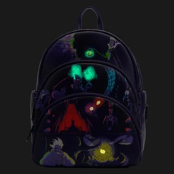 DISNEY - Villains ' Brille Dans Le Noir ' - Mini Sac à Dos LoungeFly -Homme & Co Soldes Boutique FIGWDBK2555 6