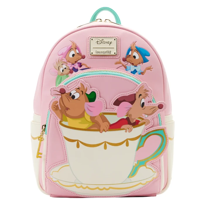 DISNEY - Cendrillon 'Gus And Jack Teacup' - Mini Sac à Dos Loungefly 1 DISNEY - Cendrillon 'Gus And Jack Teacup' - Mini Sac à Dos Loungefly
