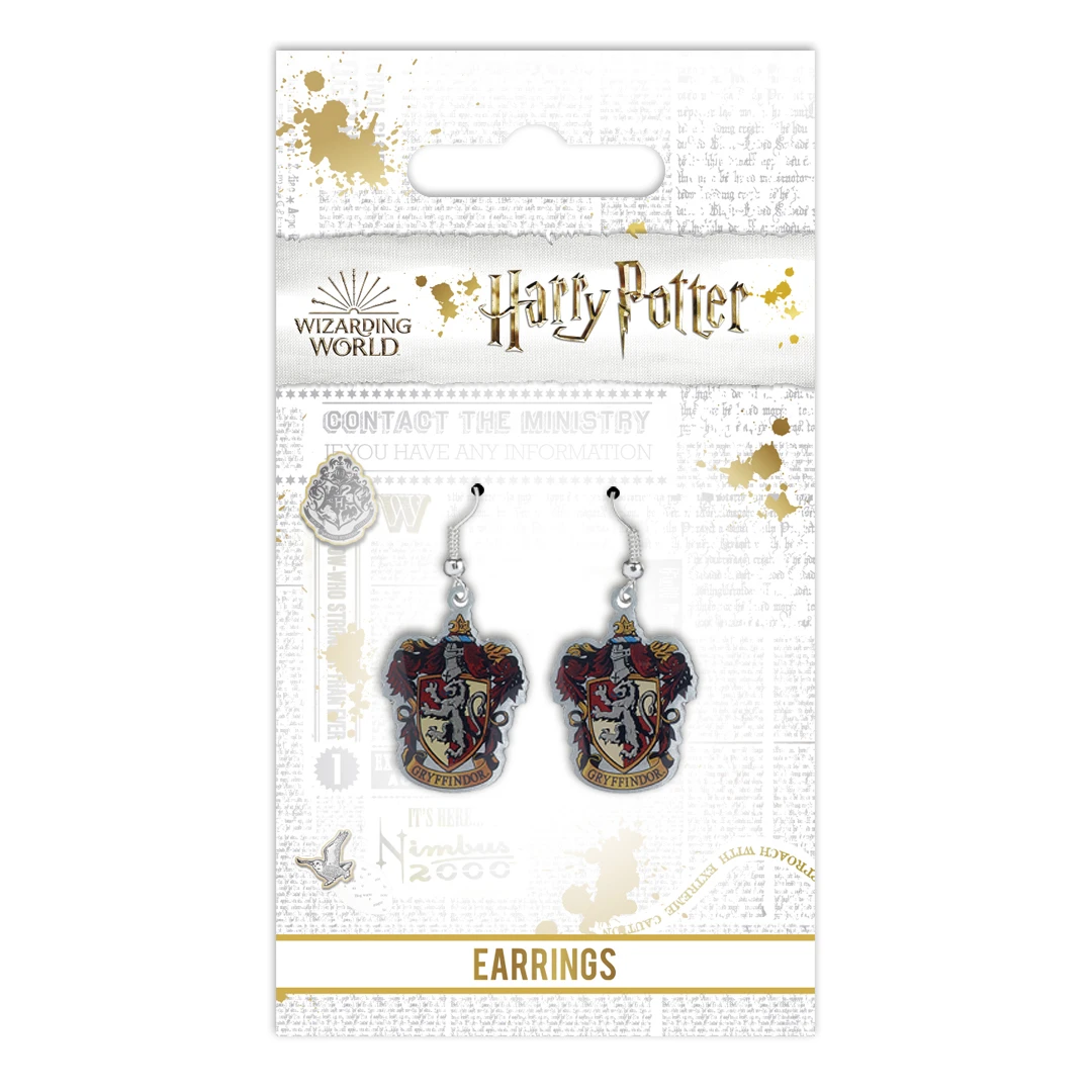 HARRY POTTER - Boucles D'oreilles Pendantes - Emblème Griffondor 2 HARRY POTTER - Boucles D'oreilles Pendantes - Emblème Griffondor – Image 2