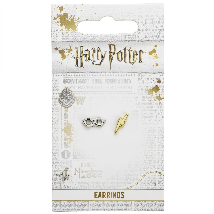 HARRY POTTER - Boucles D'Oreilles - Eclair Et Lunettes 2 HARRY POTTER - Boucles D'Oreilles - Eclair Et Lunettes – Image 2