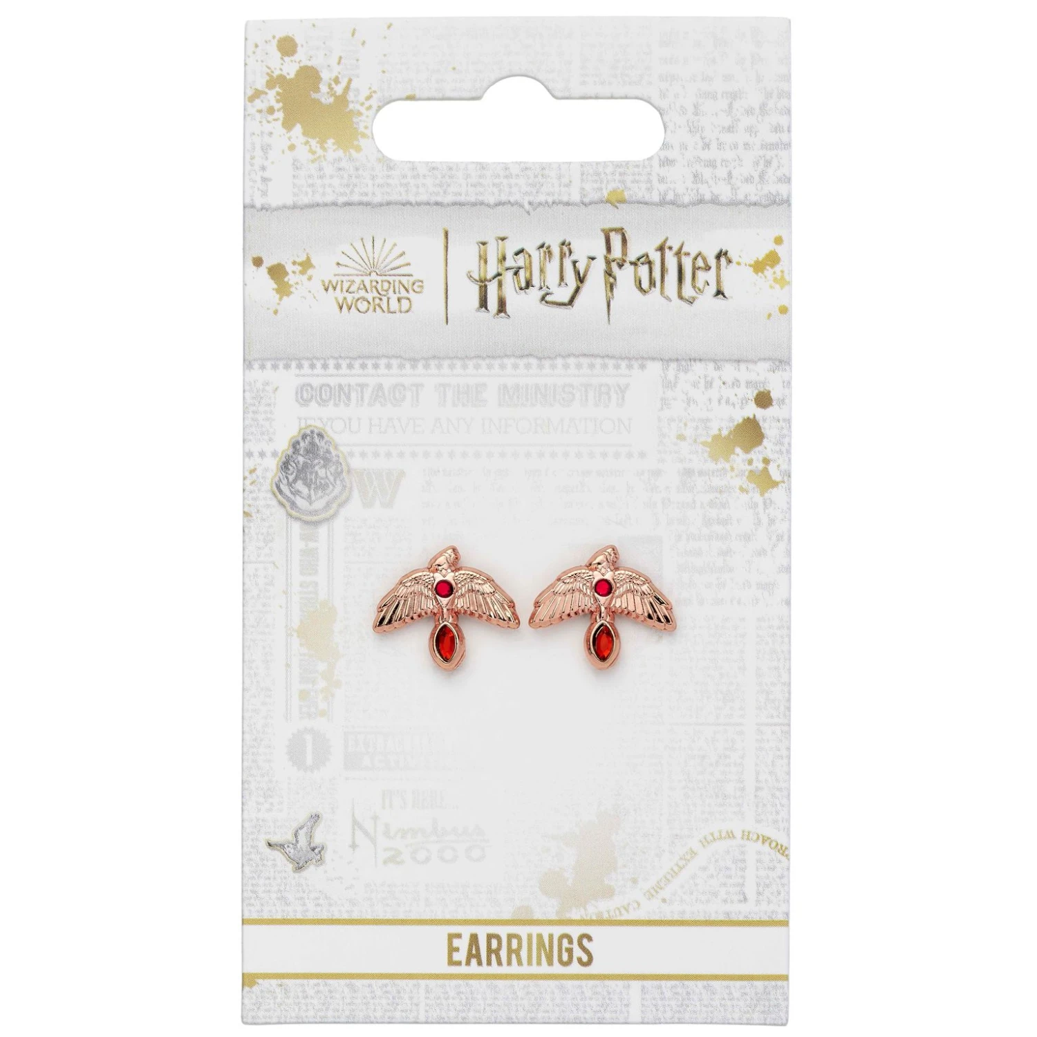 HARRY POTTER - Boucles D'Oreilles - Phénix Rose Gold 2 HARRY POTTER - Boucles D'Oreilles - Phénix Rose Gold – Image 2